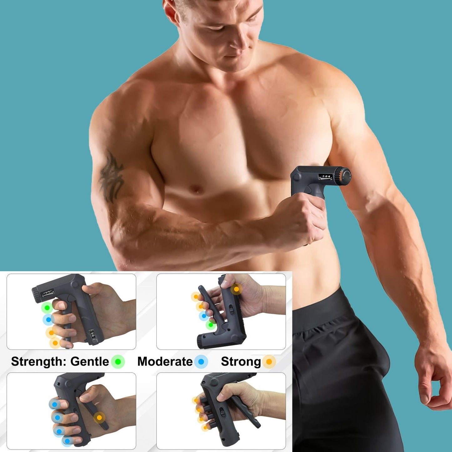 Grip Hand Strengthener - Handgrip Strengthener Exerciser Forearm Exerciser With Adjustable Resistance