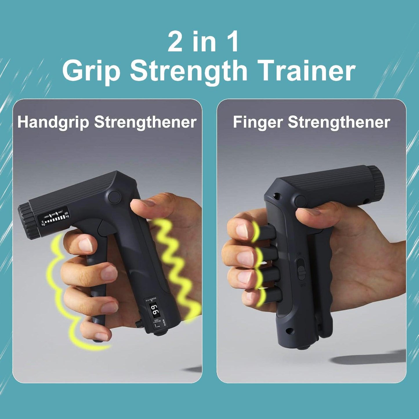 Grip Hand Strengthener - Handgrip Strengthener Exerciser Forearm Exerciser With Adjustable Resistance
