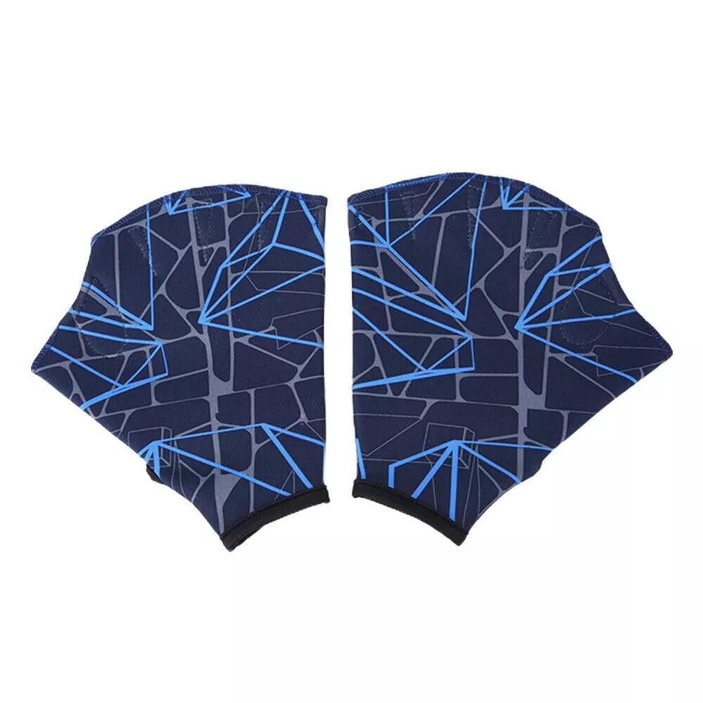 Swimming Hand Paddles - 1 Pair Swim Hand Fins Flippers Finger Webbed Gloves Water Sports Gloves