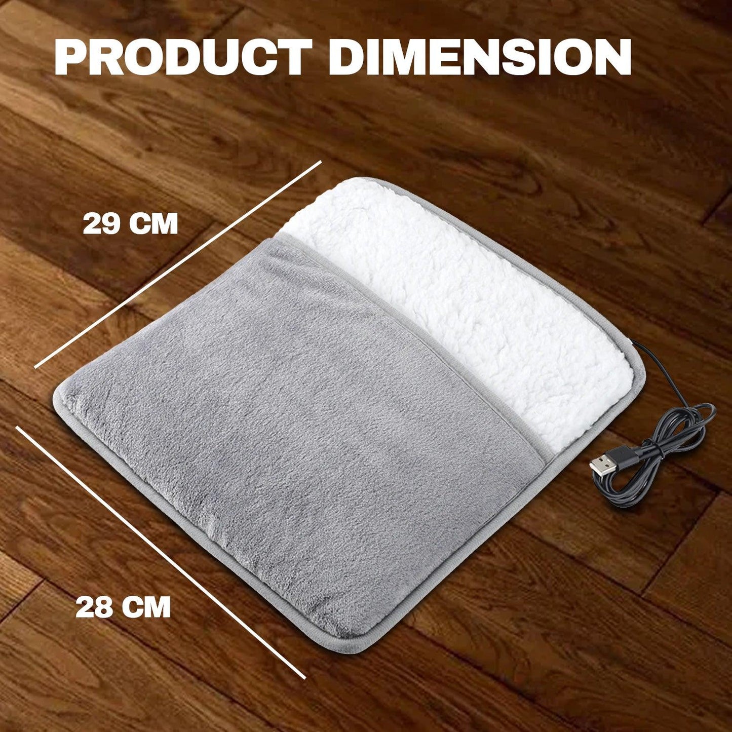 Heated Foot Warmer - Electric USB Winter Warm Mat Hand Heating Pad Cushion