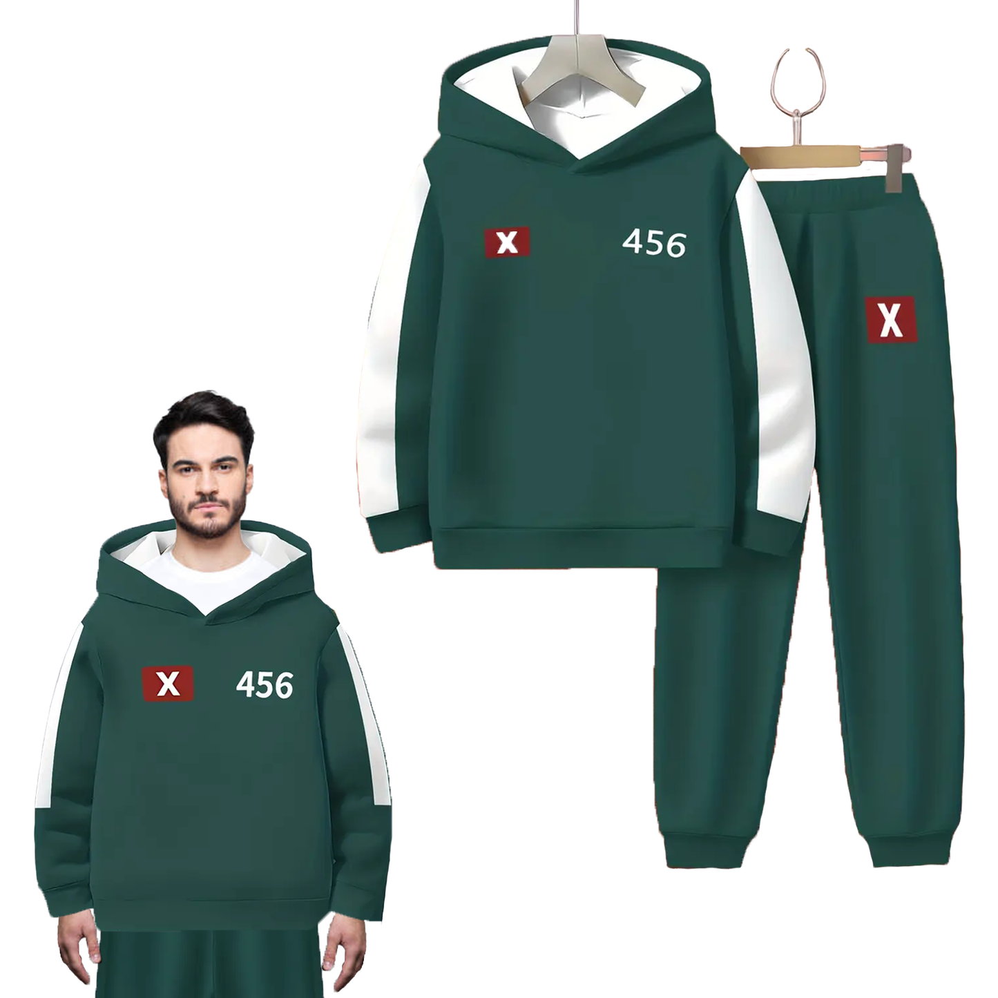 Hoodie and Joggers Set – Boys/ Girls Squid Game Inspired Casual Outdoor Tracksuit