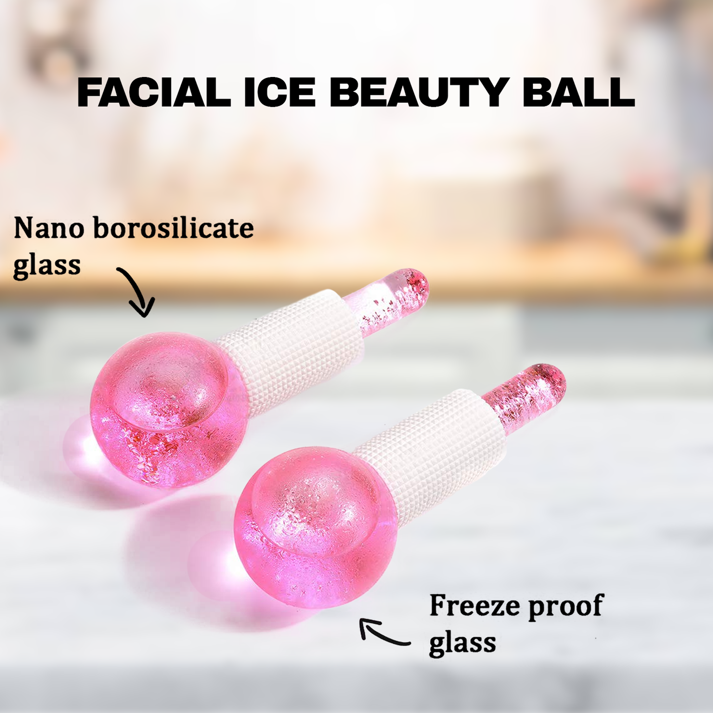 Facial Ice Globes – Cold Face Roller Massage Tool For Skincare Puffiness Treatment Eyes