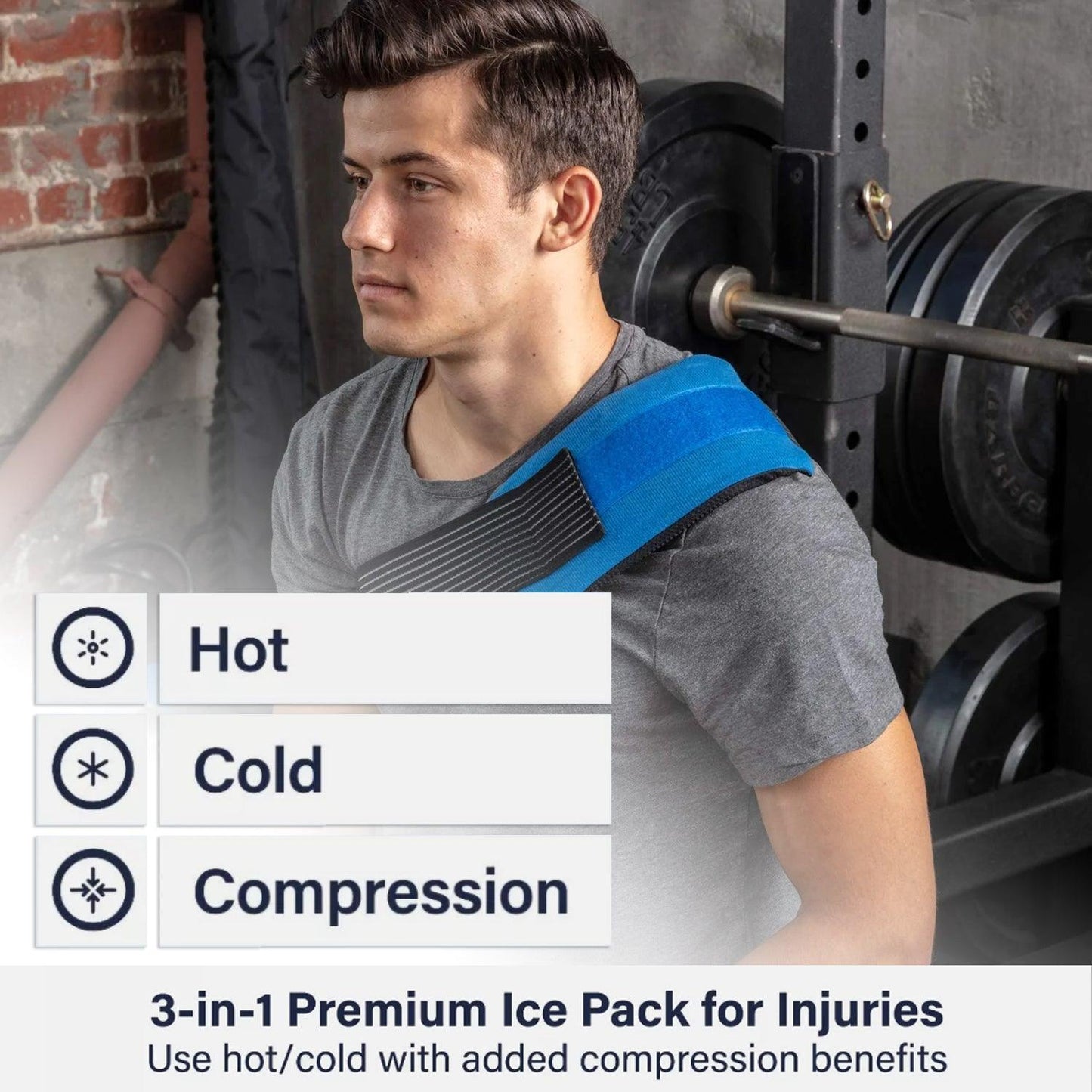 Injury Ice Pack - 3-in-1 Knee Ice Wrap Reusable Ice Packs for Knees Hot and Cold Gel Pack