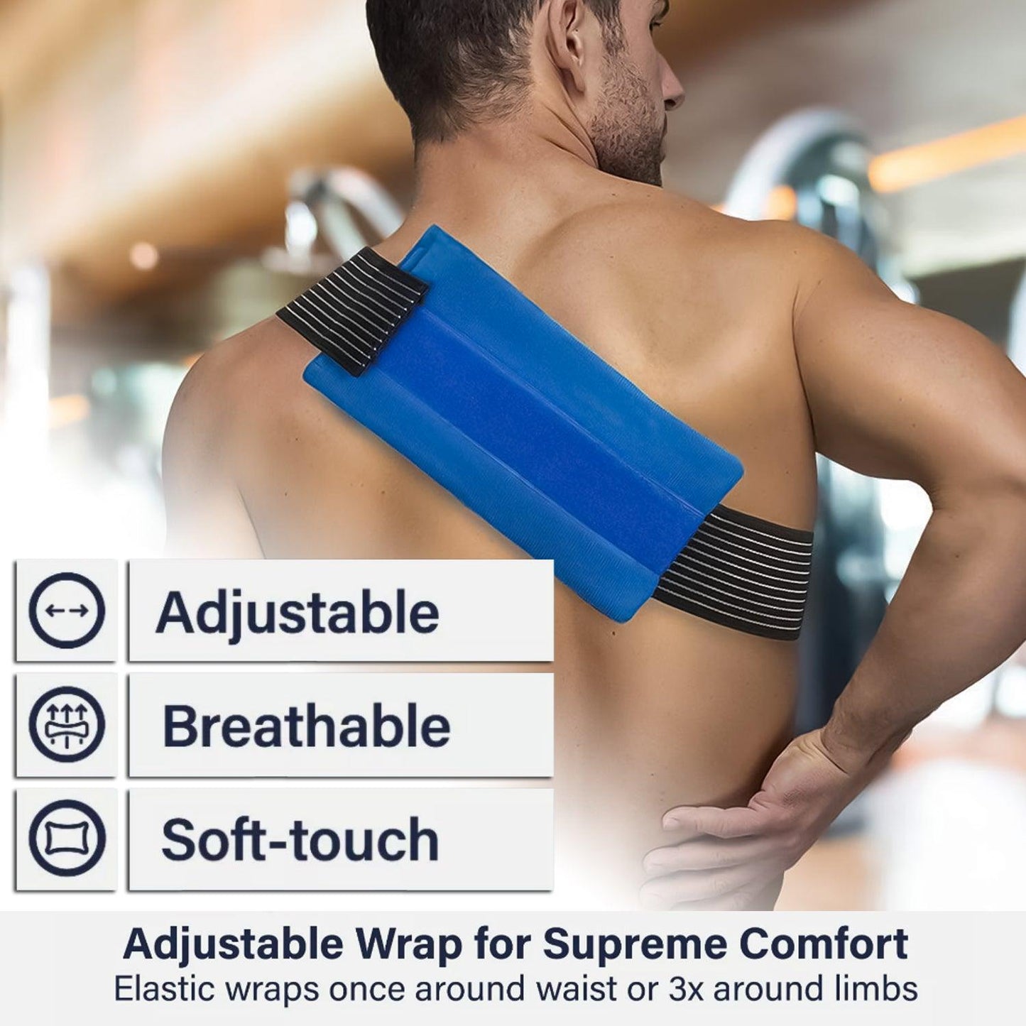 Injury Ice Pack - 3-in-1 Knee Ice Wrap Reusable Ice Packs for Knees Hot and Cold Gel Pack