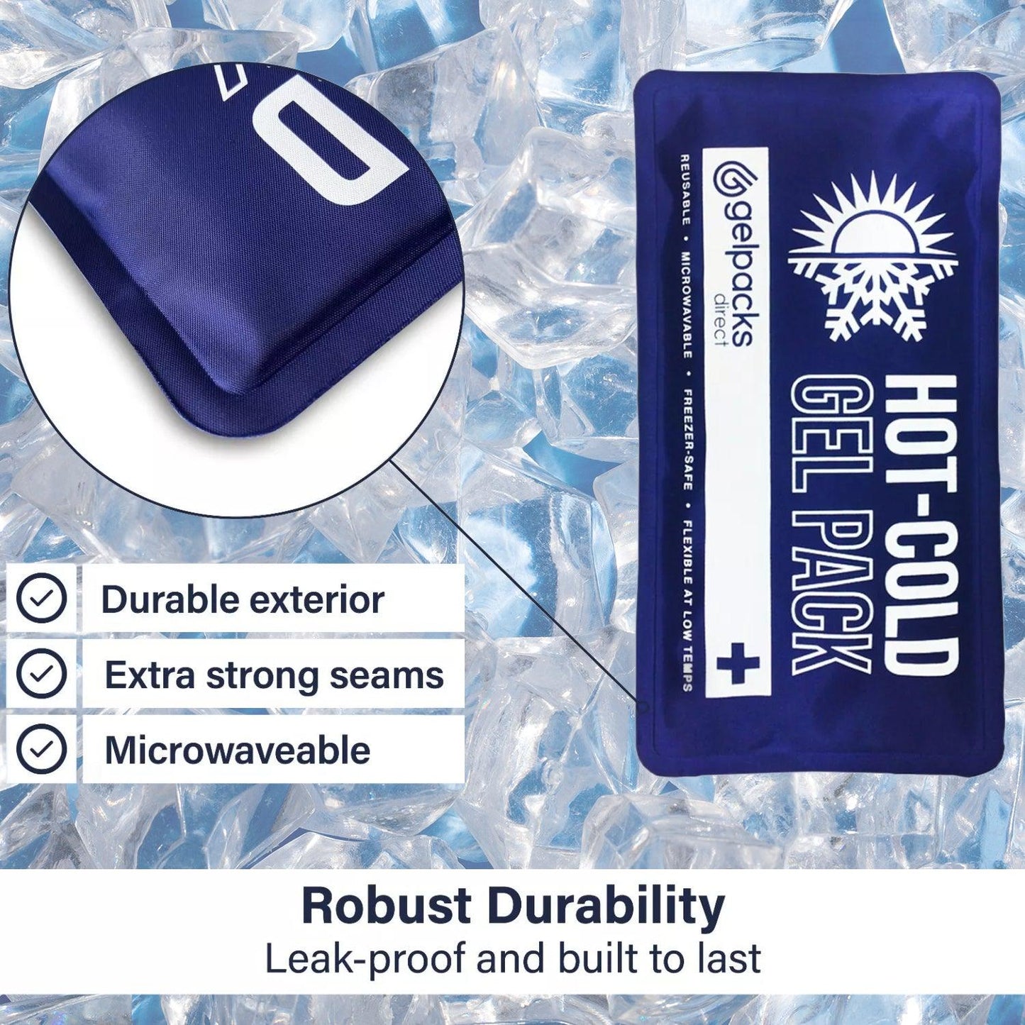 Injury Ice Pack - 3-in-1 Knee Ice Wrap Reusable Ice Packs for Knees Hot and Cold Gel Pack