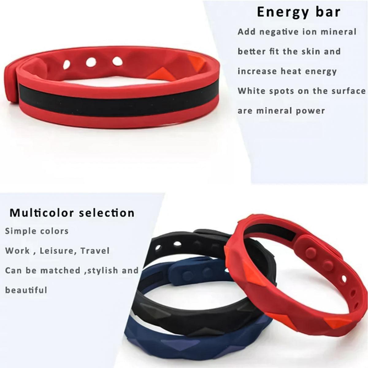 Ion Powerful Bracelets - Negative Ions Wristband Anti-Static Silicone Sports Bracelets