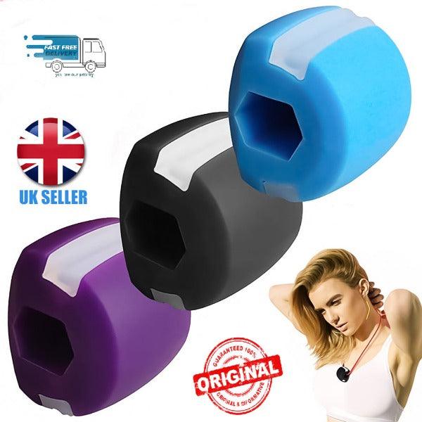 Jawline Exercise Ball - Jaw Exerciser 3 Pack with 3 Strengths Jawline Toner for Men and Women with Necklace and Storage Containers