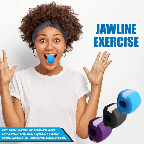 Jawline Exercise Ball - Jaw Exerciser 3 Pack with 3 Strengths Jawline Toner for Men and Women with Necklace and Storage Containers