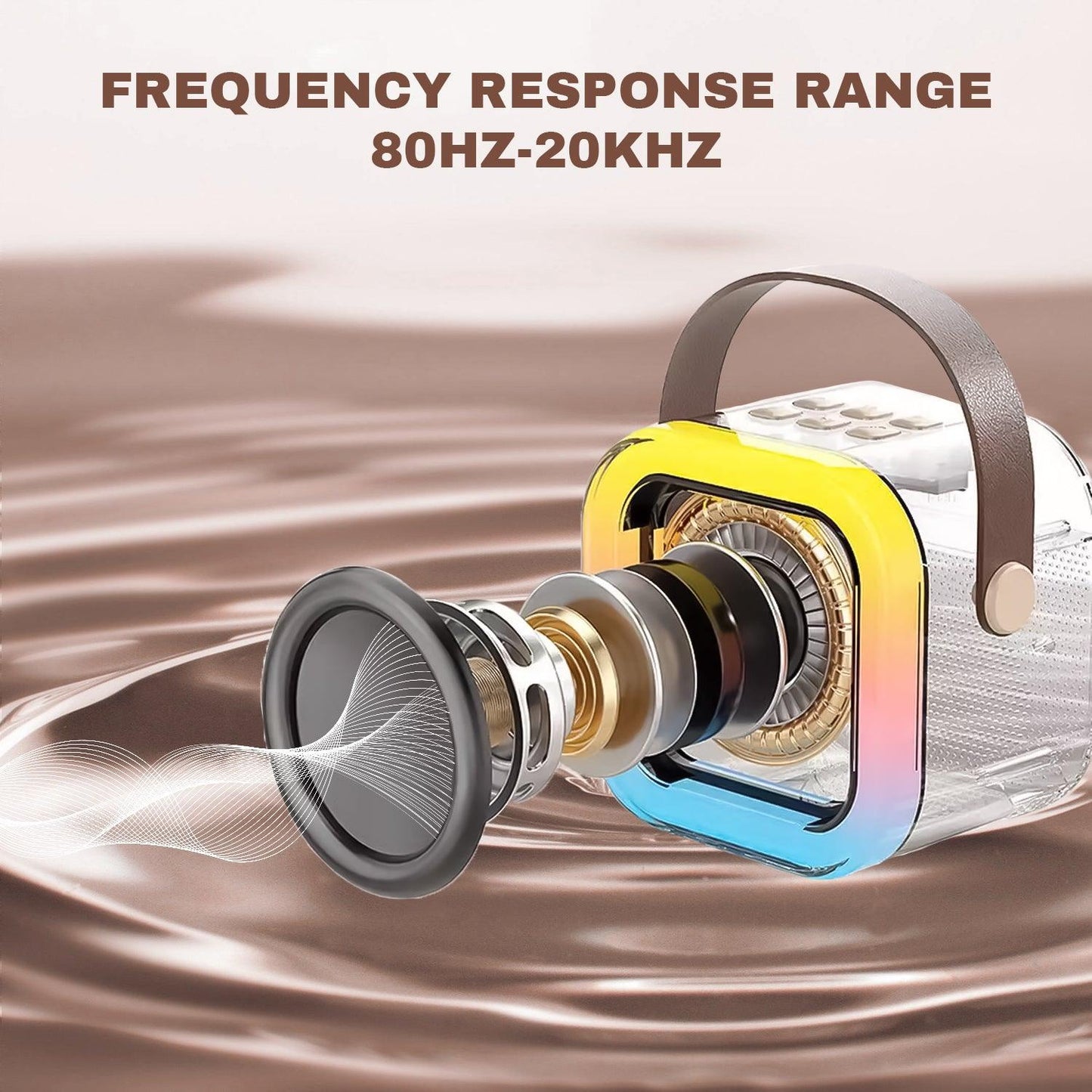 Karaoke Machine With Wireless Mic - Mini Karaoke Machine With 2 Wireless Microphones Speaker For Kids Adults Gifts