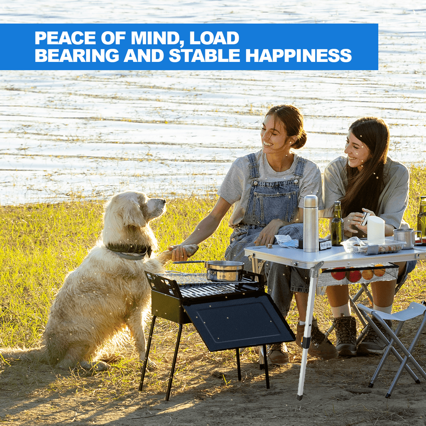 Rollup Camping Table – Adjustable Height Folding Picnic Table for Outdoor & Travel
