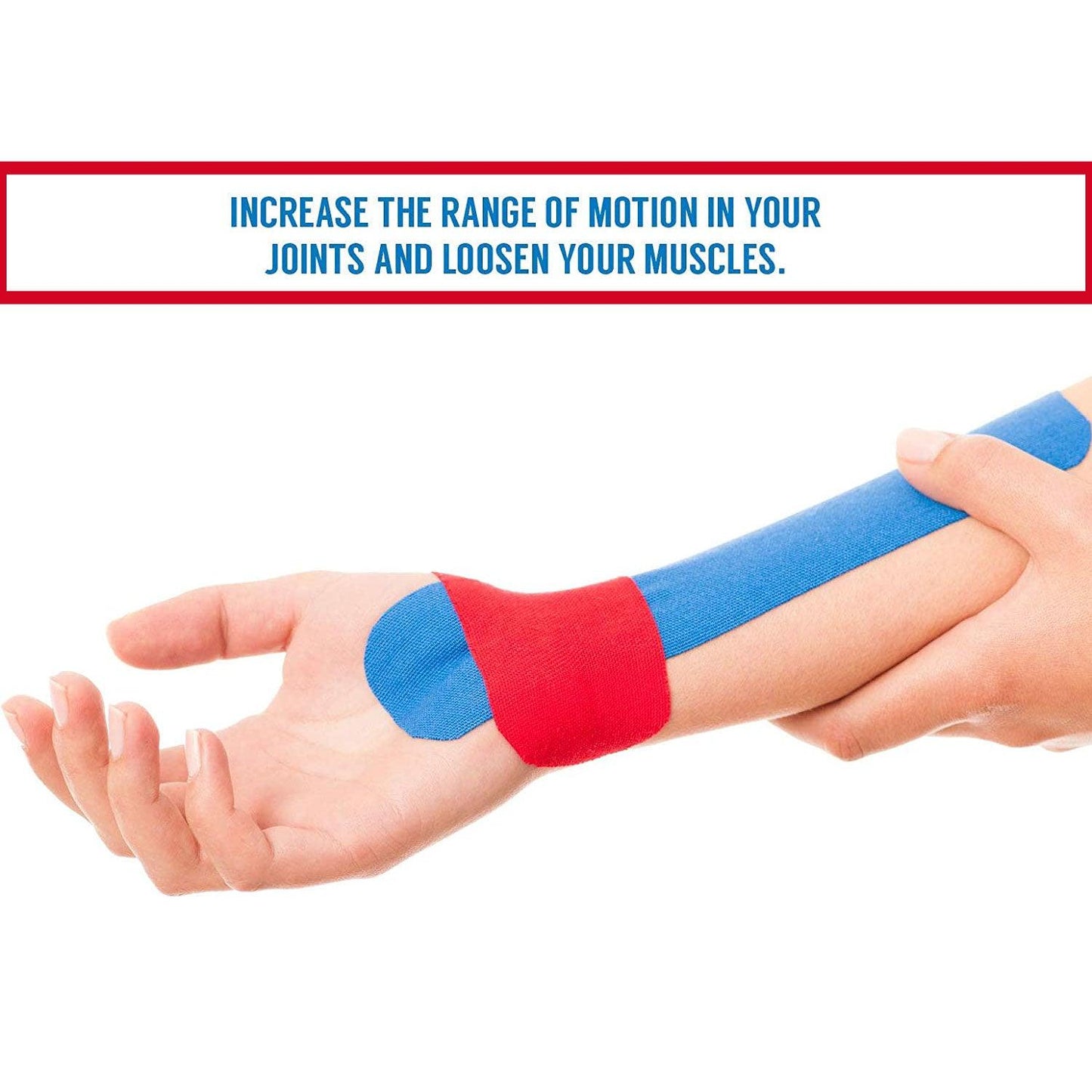 Muscle Kinesiology Tape - Physio Knee Support Recovery Muscle Sports Tape 5m Roll of Elastic Muscle Support Tape for Exercise, Sports & Injury Recovery