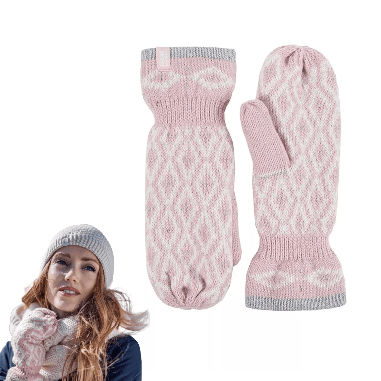 Ladies Thermal Mittens - Copenhagen Heat Holder Heatweaver Thermal Warm Mittens