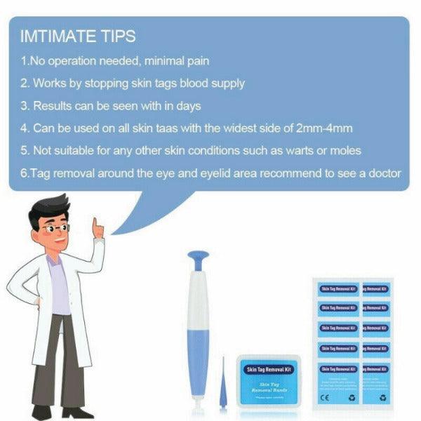 Skin Tag Removal Kit - Natural Painless Auto SKIN TAG Removal Skin tag bands Remover Device