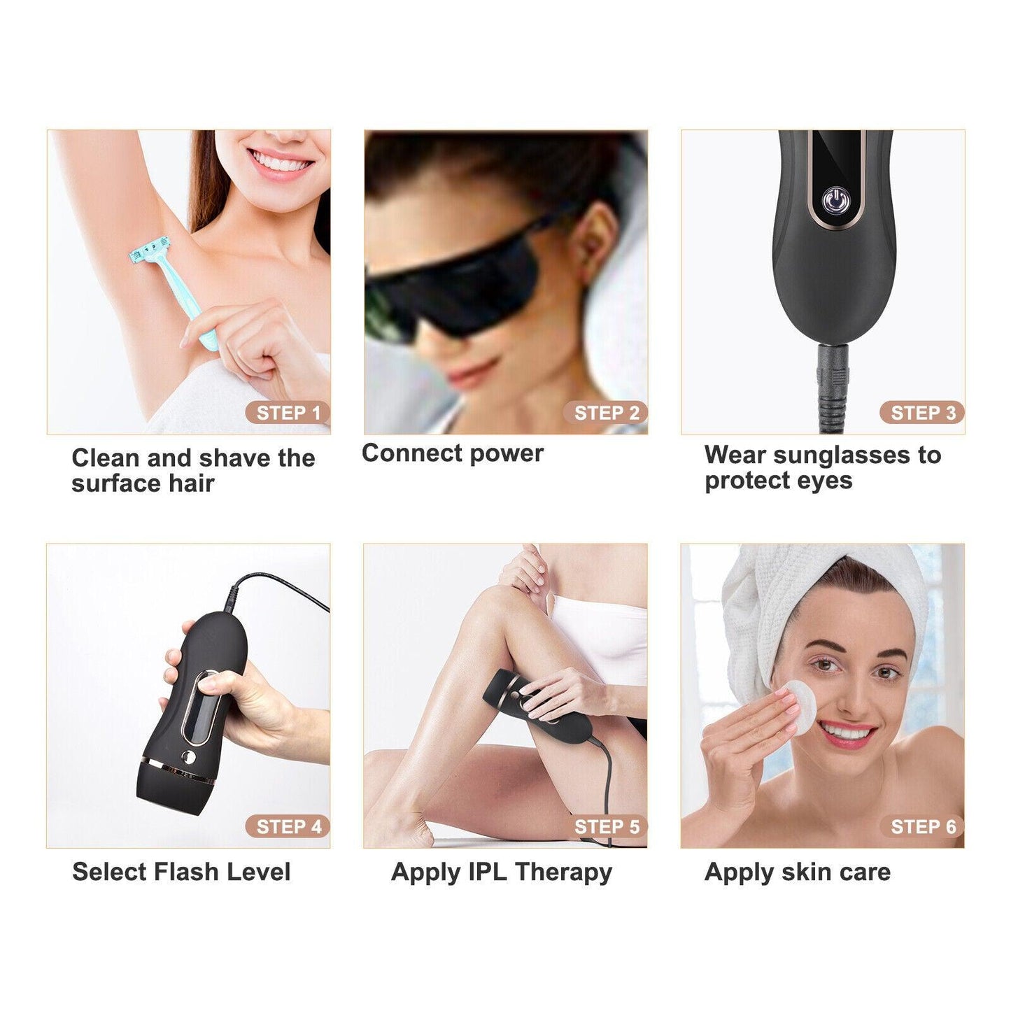 Home Hair Removal Laser - Laser Hair Removal Machine Permanent Painless Epilator Body Facial