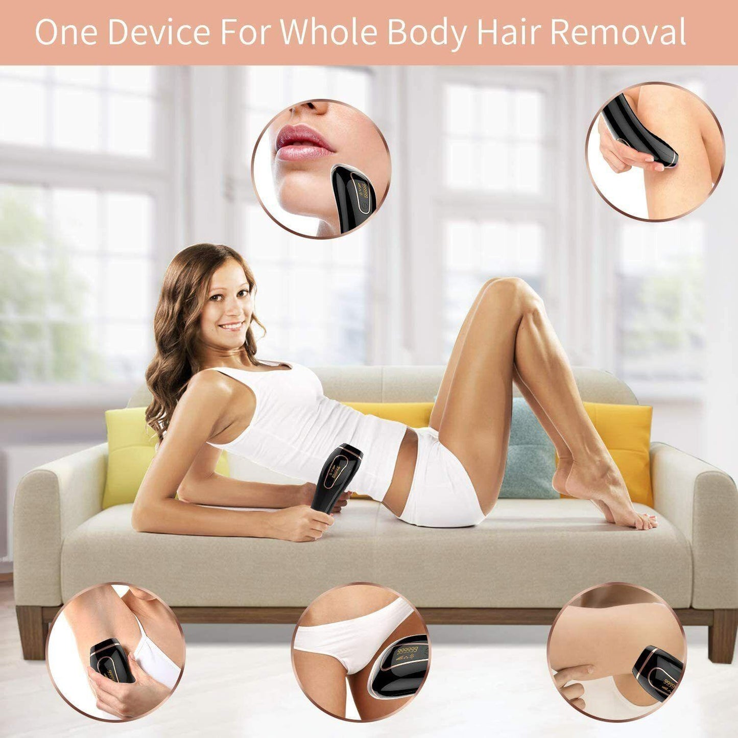 Home Hair Removal Laser - Laser Hair Removal Machine Permanent Painless Epilator Body Facial