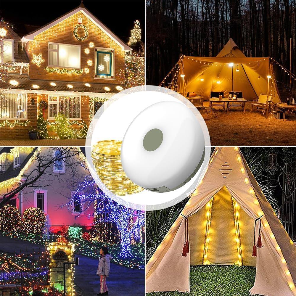 Camping String Lights - 10M Portable Outdoor String Lights Waterproof Towable String Light UK