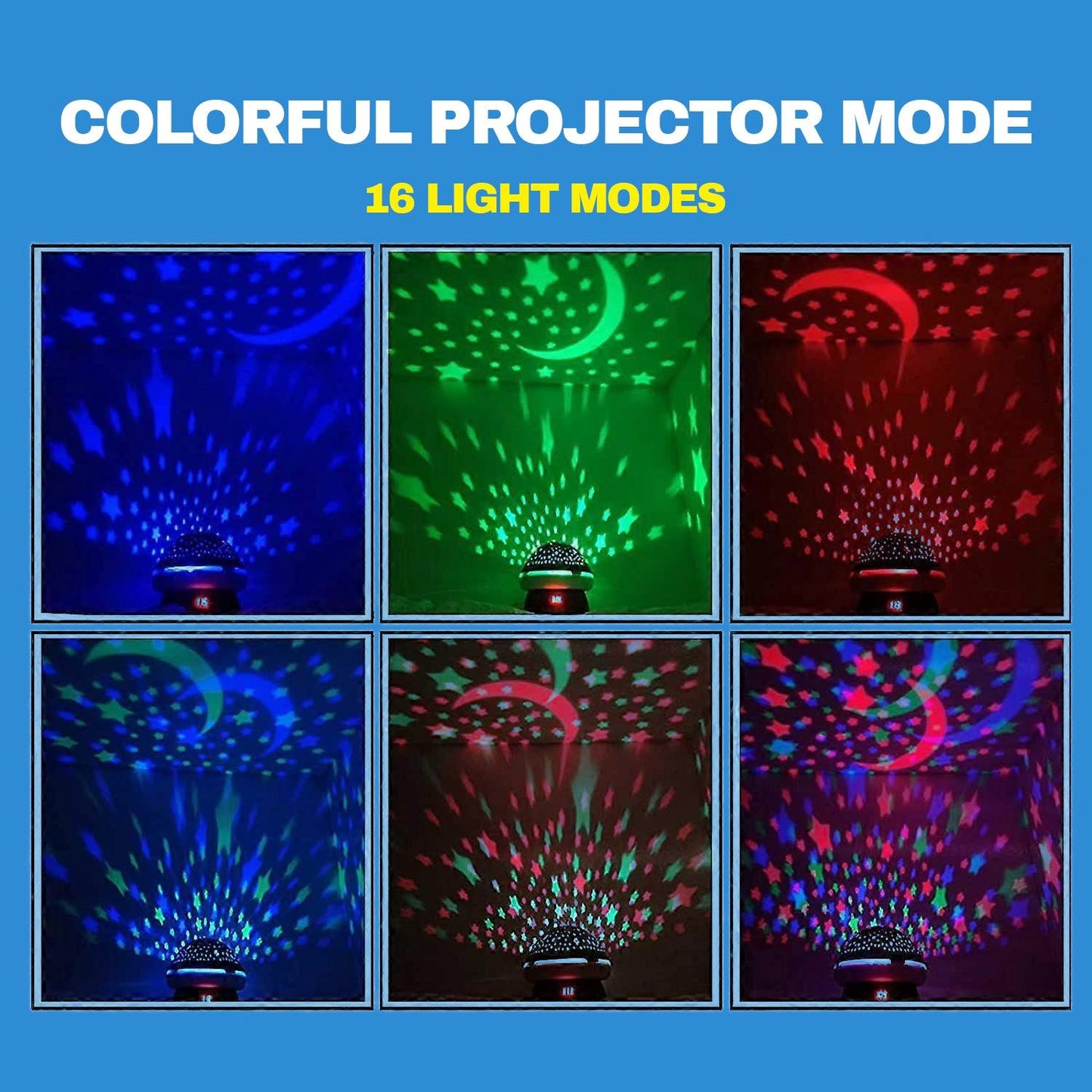 Stars Light Projector - Timer Rotation Star Projector Night Light for Kids Xmas Stocking Fillers