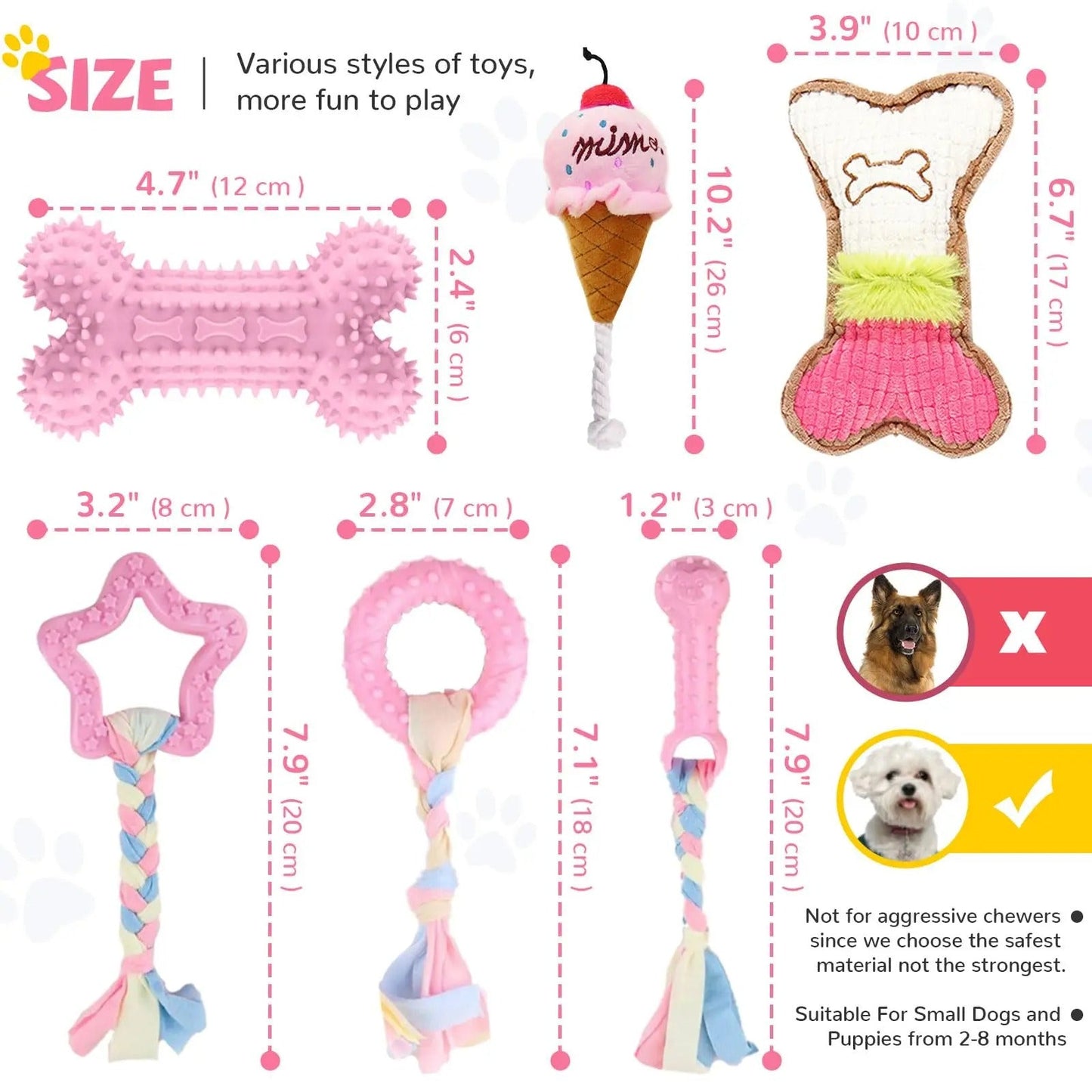 6pcs Set Puppy Bite Toys