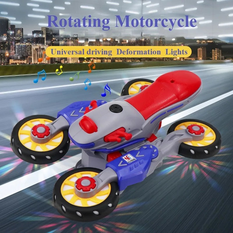 Luminous and dancing musical motorbike