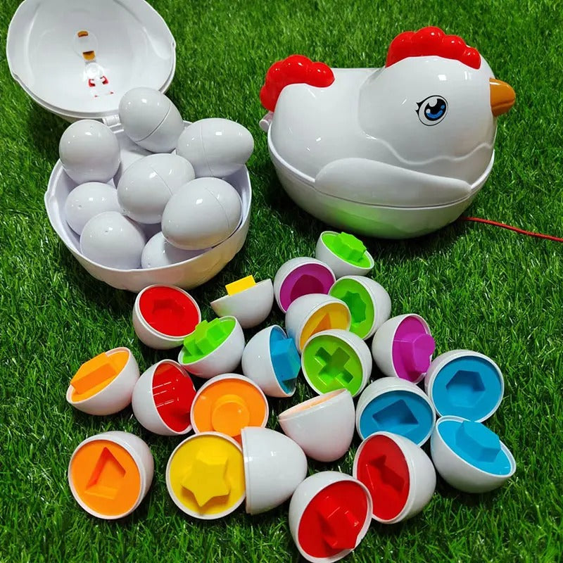 Color shape educational toy egg shell