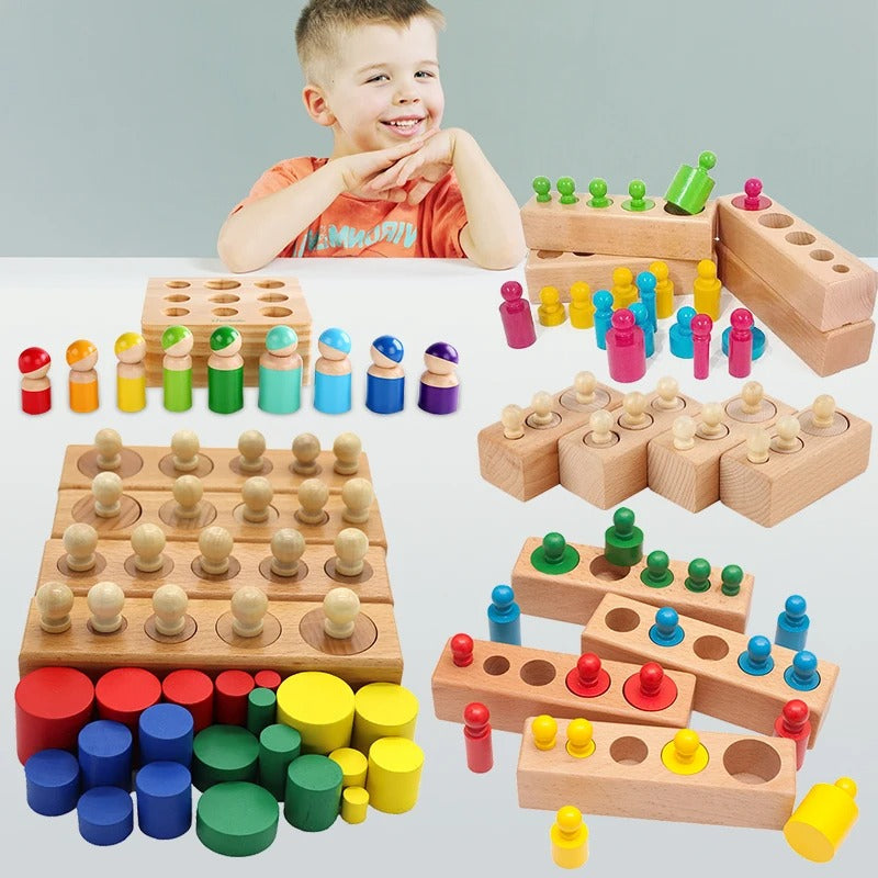 Montessori Wooden Cylinder Puzzle