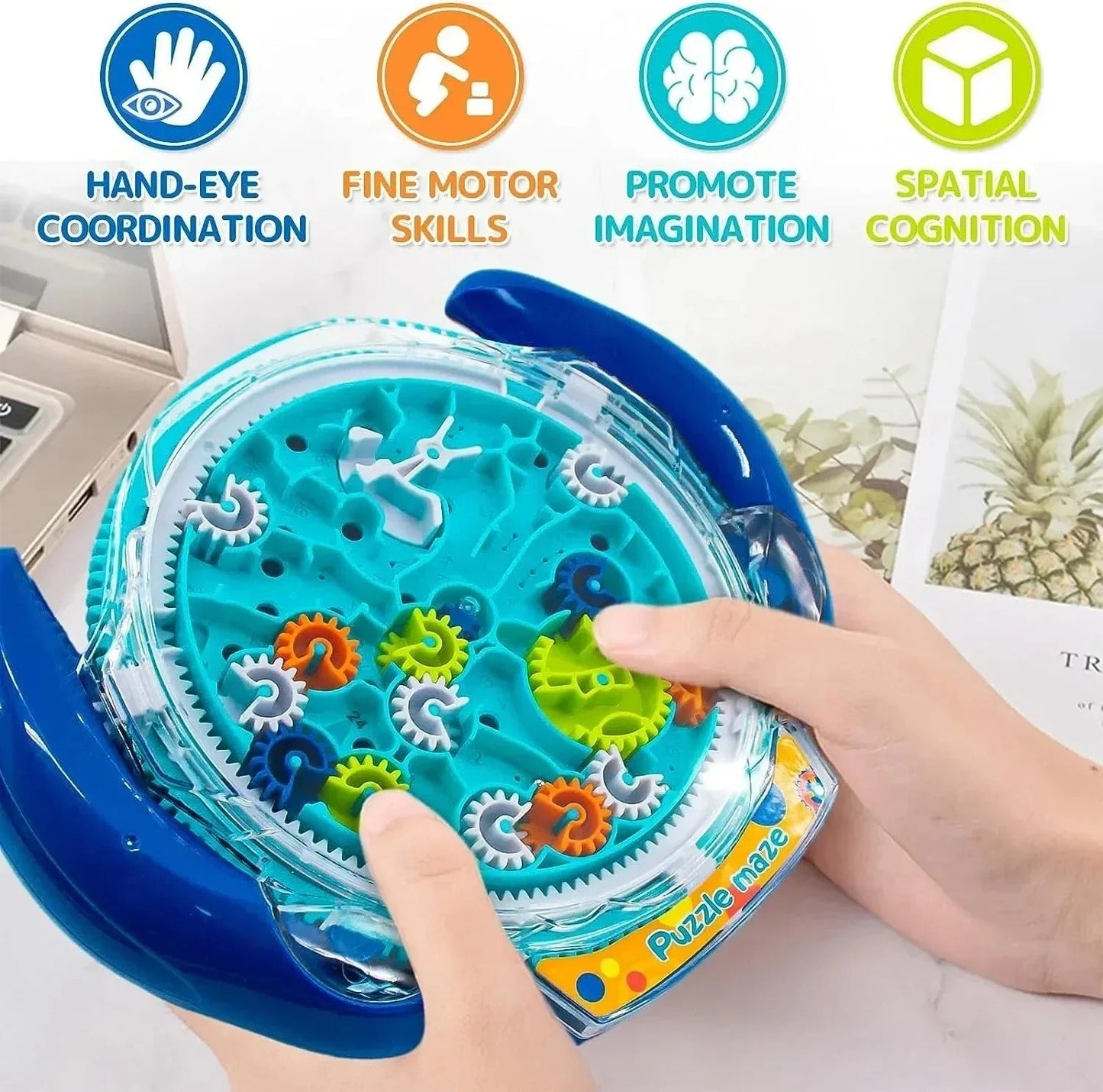 3D ball maze wheel – skill and learning game