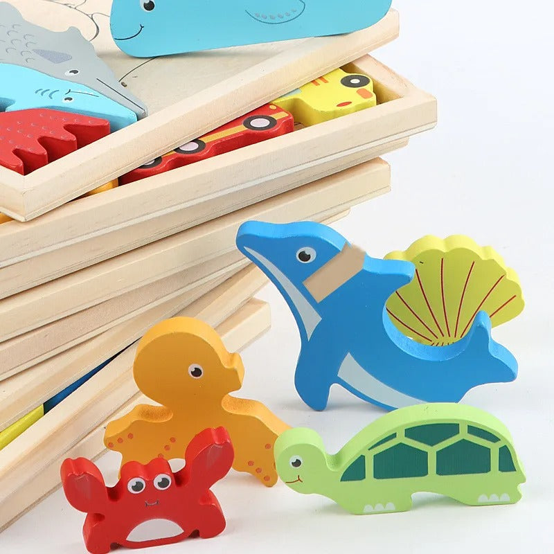 WoodlandPuzzle - How Do the Shapes Fit Into the Frame? - Shape Puzzle