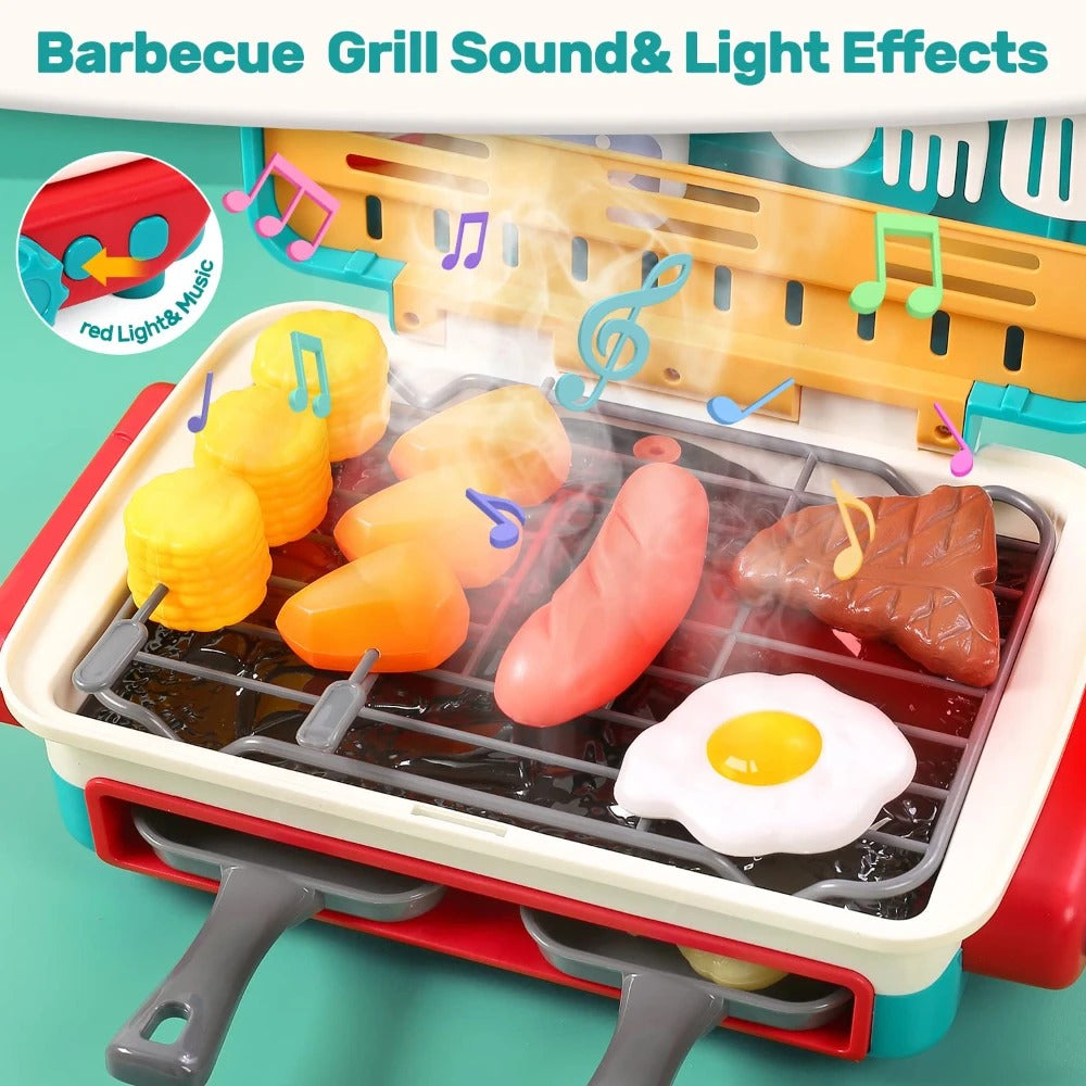 My first BBQ grill – children's kitchen with smoke effect and colour-changing food