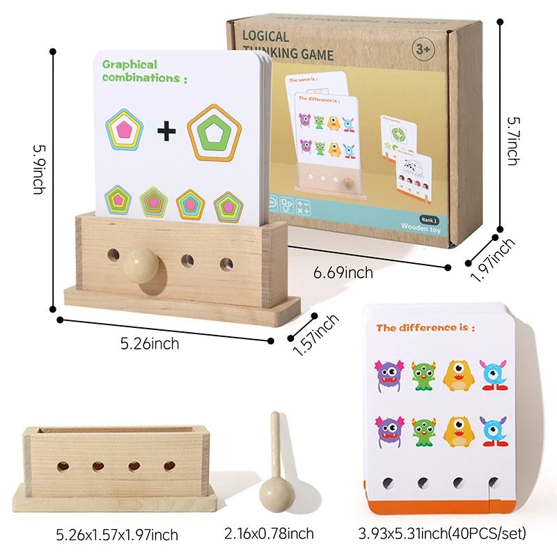 Wooden Logic Educational Unlocking Game for Kids - Preschool Skill Developement