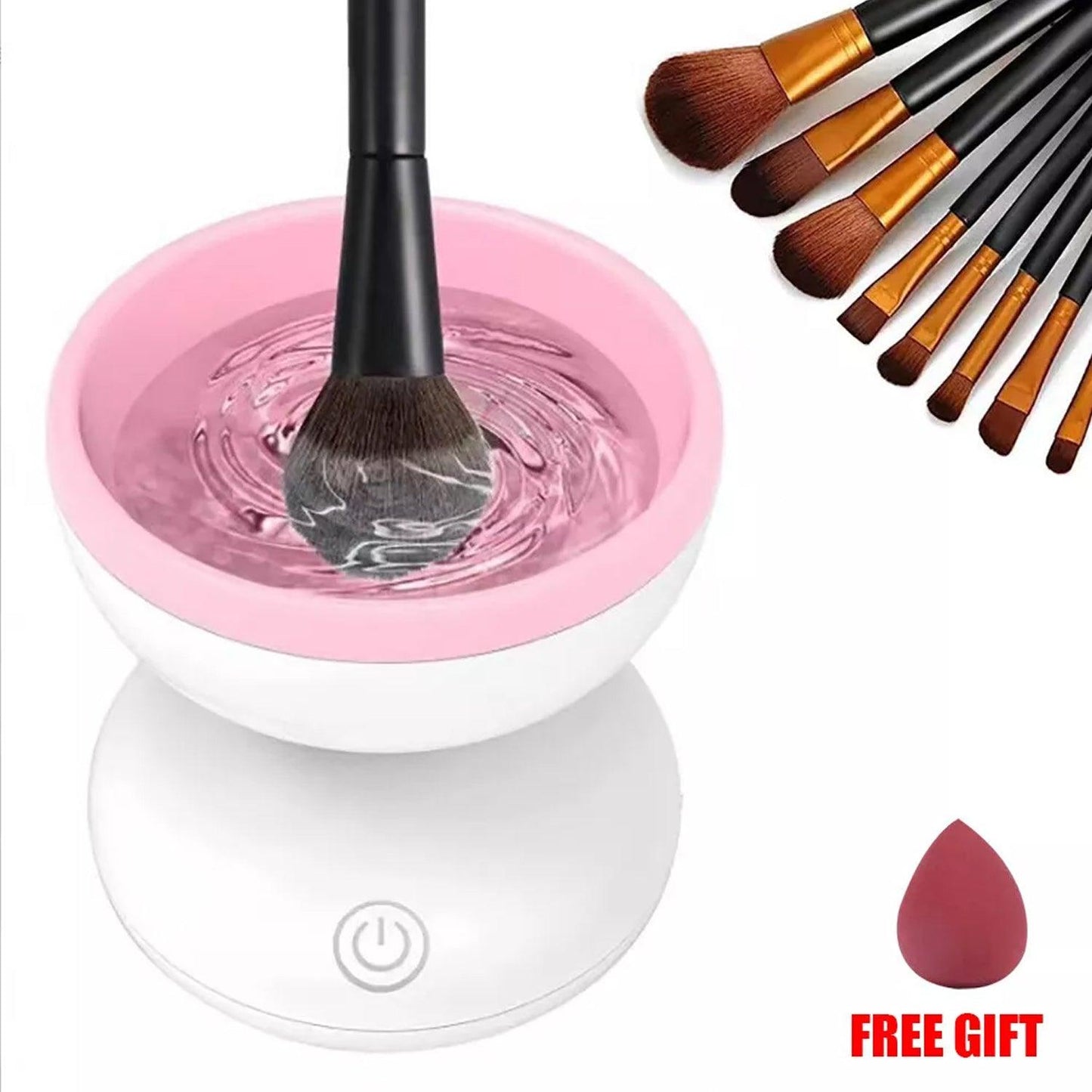 Cosmetic Brush Cleaner - Automatic Electric Makeup Brush Cleaning Machine Fast Clean Dryer