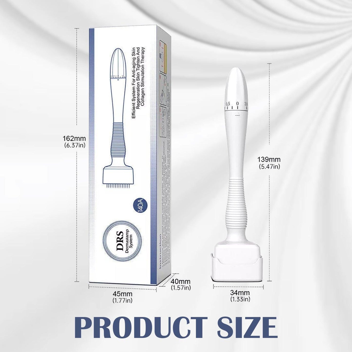 Derma Stamp Roller - Adjustable Roller 0-3mm Microneedle Anti Aging Therapy Face