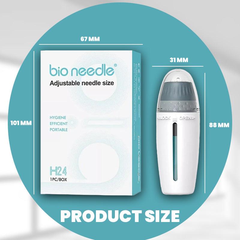 Adjustable Derma Stamp - 0-1.5mm 24 Titanium Microneedles For Home Microneedling
