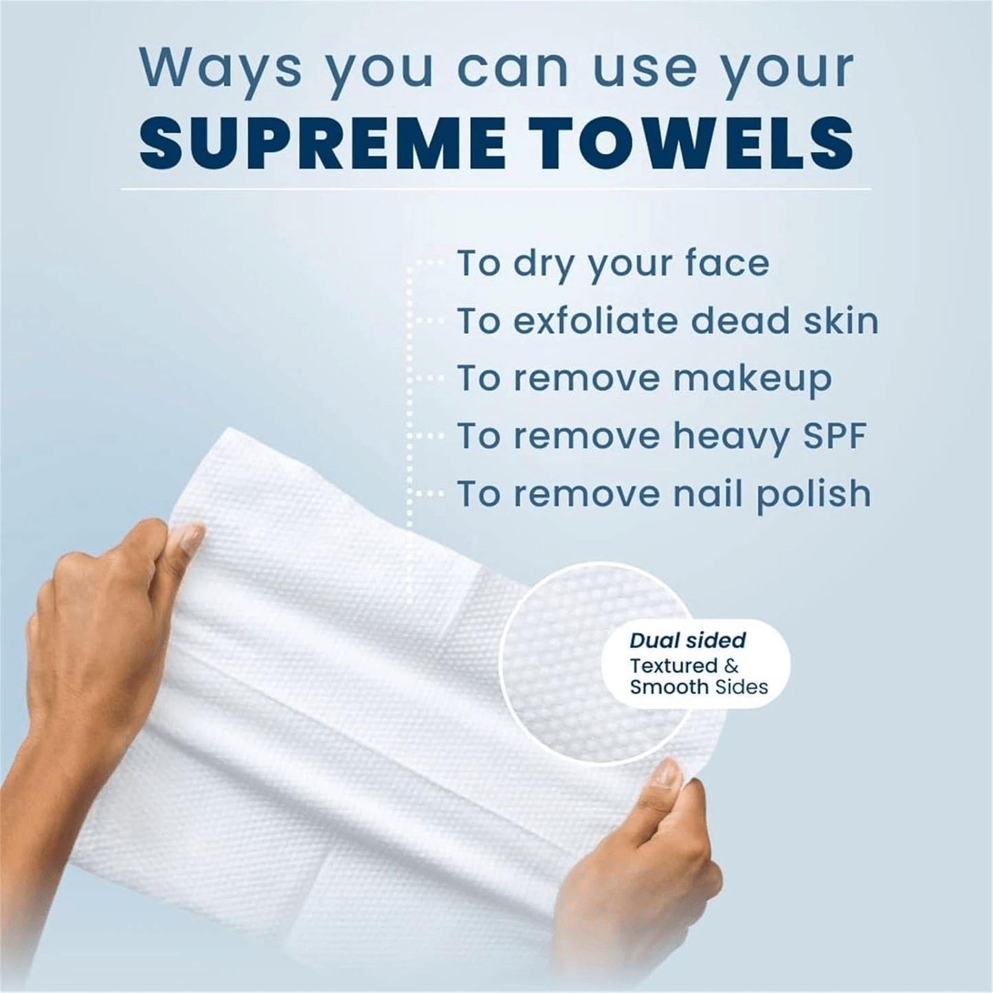 Disposable Face Towels - 100% USDA Biobased Face Towel 100pcs Makeup Towel