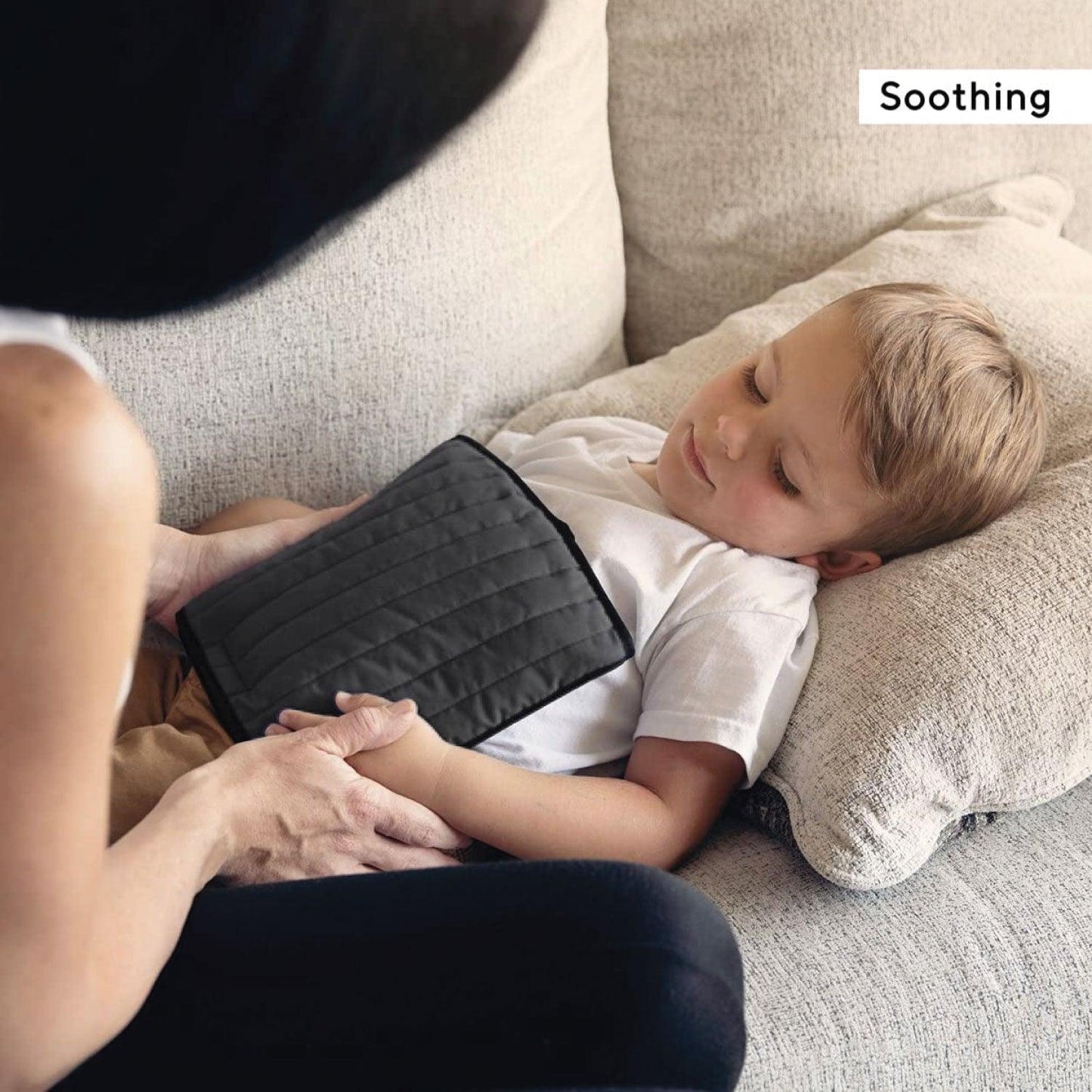 Microwavable Heat Wrap - Hotties Soothing Backwrap Microwavable Heat Wrap for Lower Back Pain Relief - Black Quilted