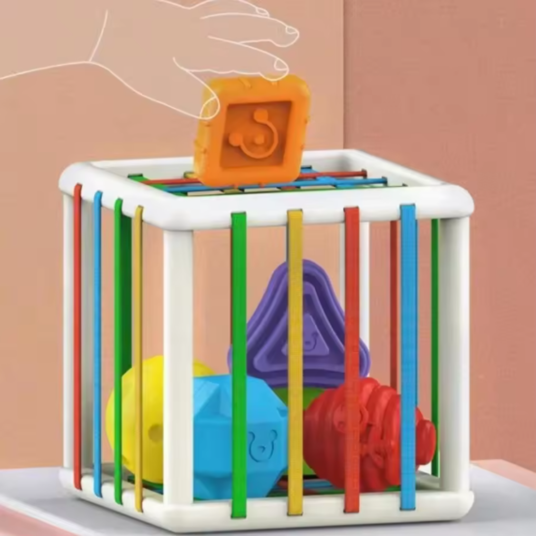 Montessori shapebox – sorting and motor skills game