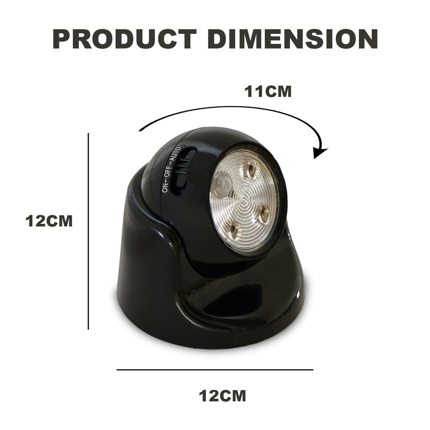 Motion Sensor Light - Battery Operated Motion Activated PIR Sensor Cordless Security Light