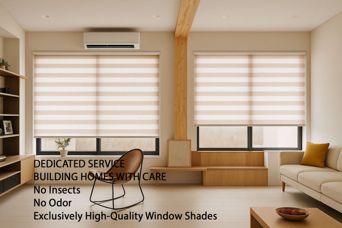 No-Drill Electric Day & Night Blind – Remote Control, Light Filtering, Modern Design