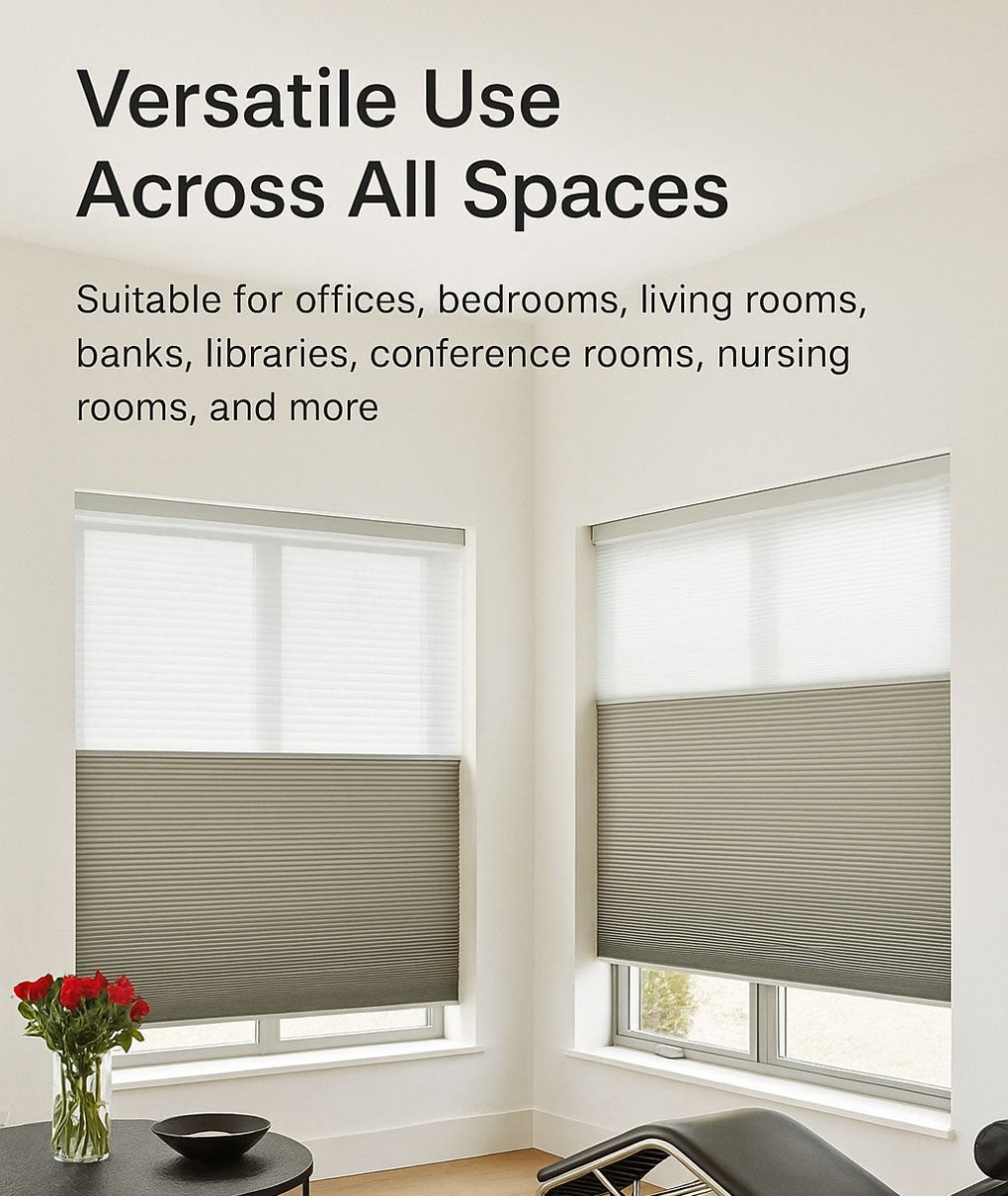 No-Drill Electric Day & Night Blind – Remote Control, Light Filtering, Modern Design