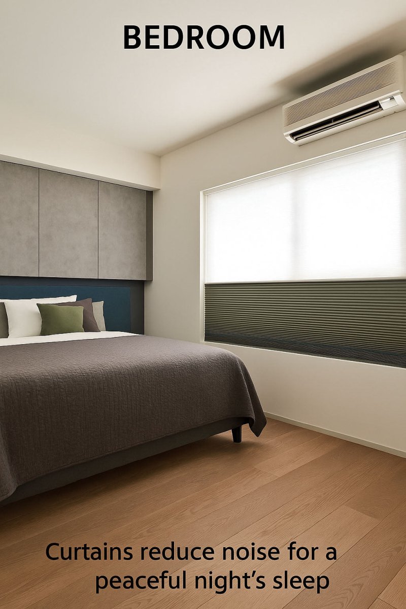 No-Drill Electric Day & Night Blind – Remote Control, Light Filtering, Modern Design
