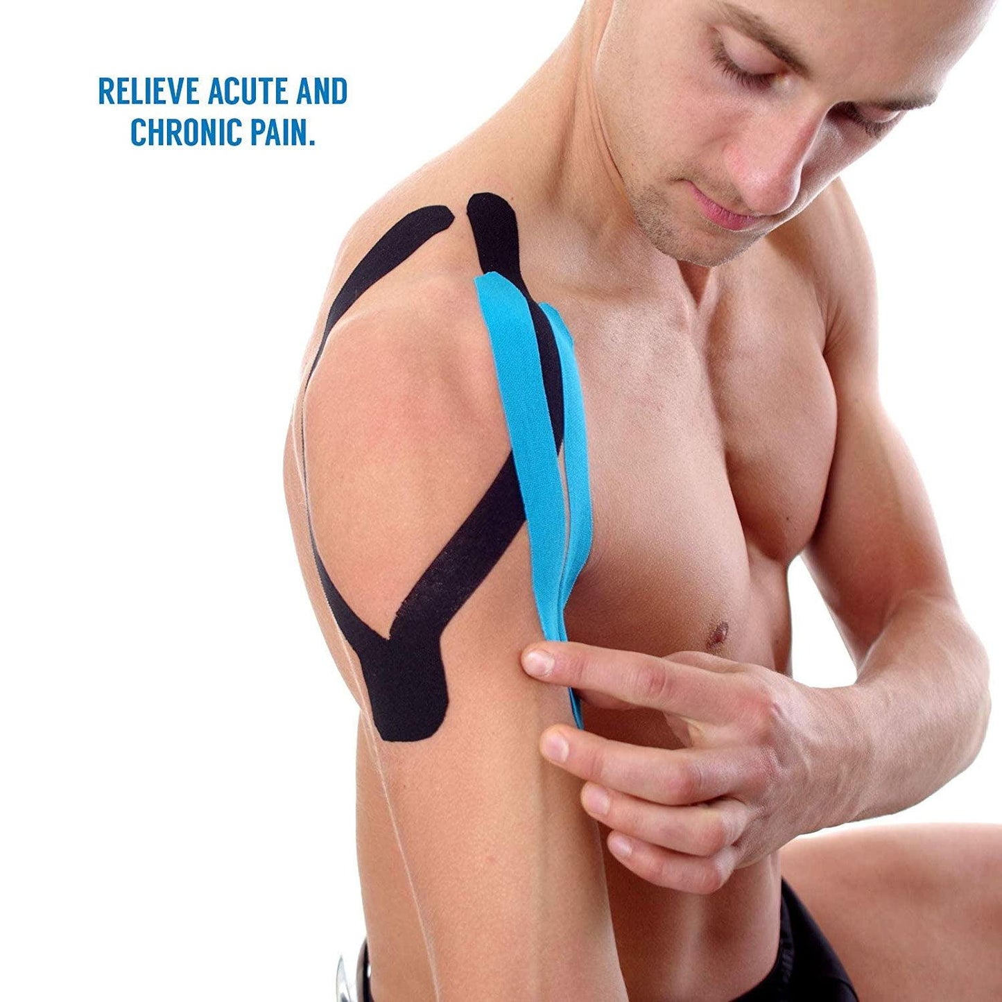 Muscle Kinesiology Tape - Physio Knee Support Recovery Muscle Sports Tape 5m Roll of Elastic Muscle Support Tape for Exercise, Sports & Injury Recovery