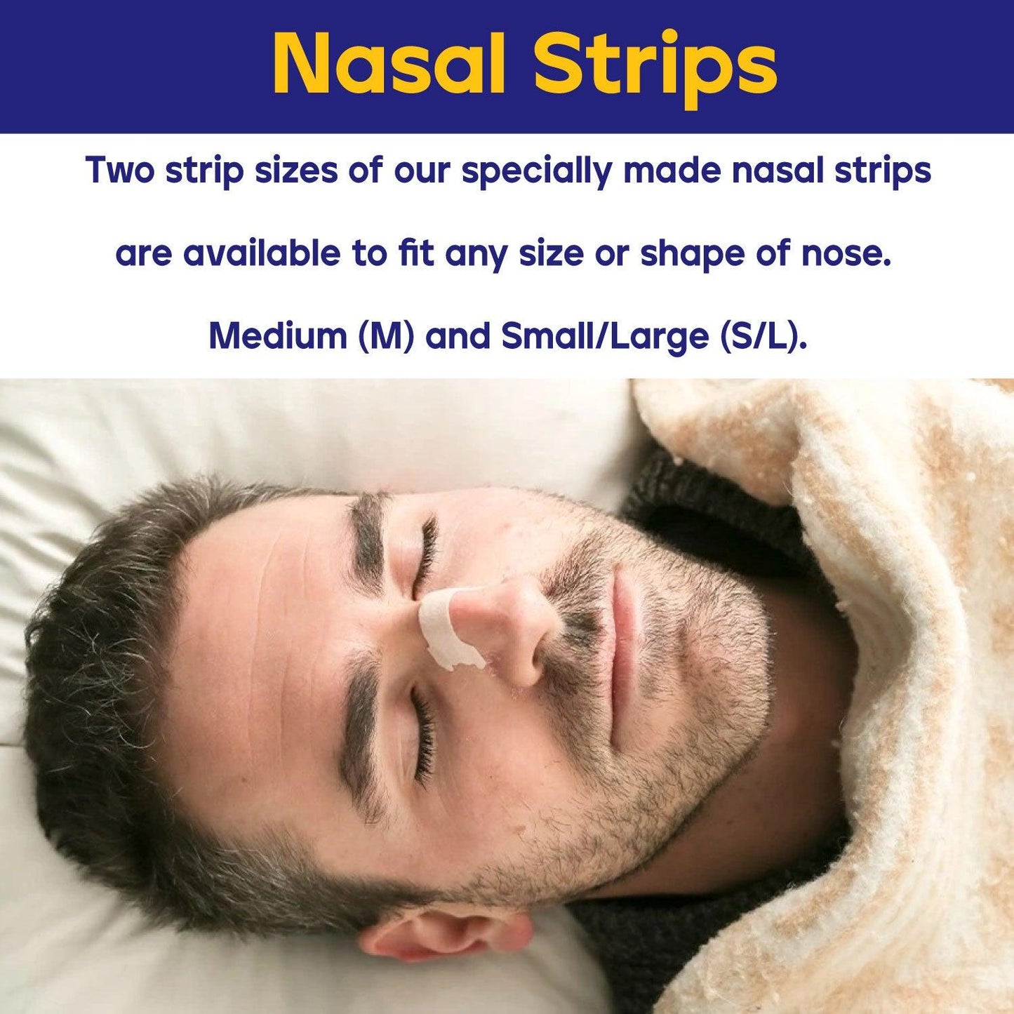 Nasal Strips for Snoring - Nasal Strips (60 Pack) Nose Strip to Stop Snoring, Snoring Strips to Help You Breathe Through Your Nose