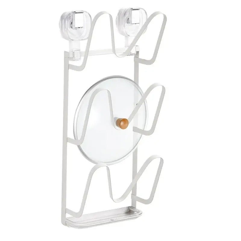 No-Drill Wall Mount Pot Lid Holder