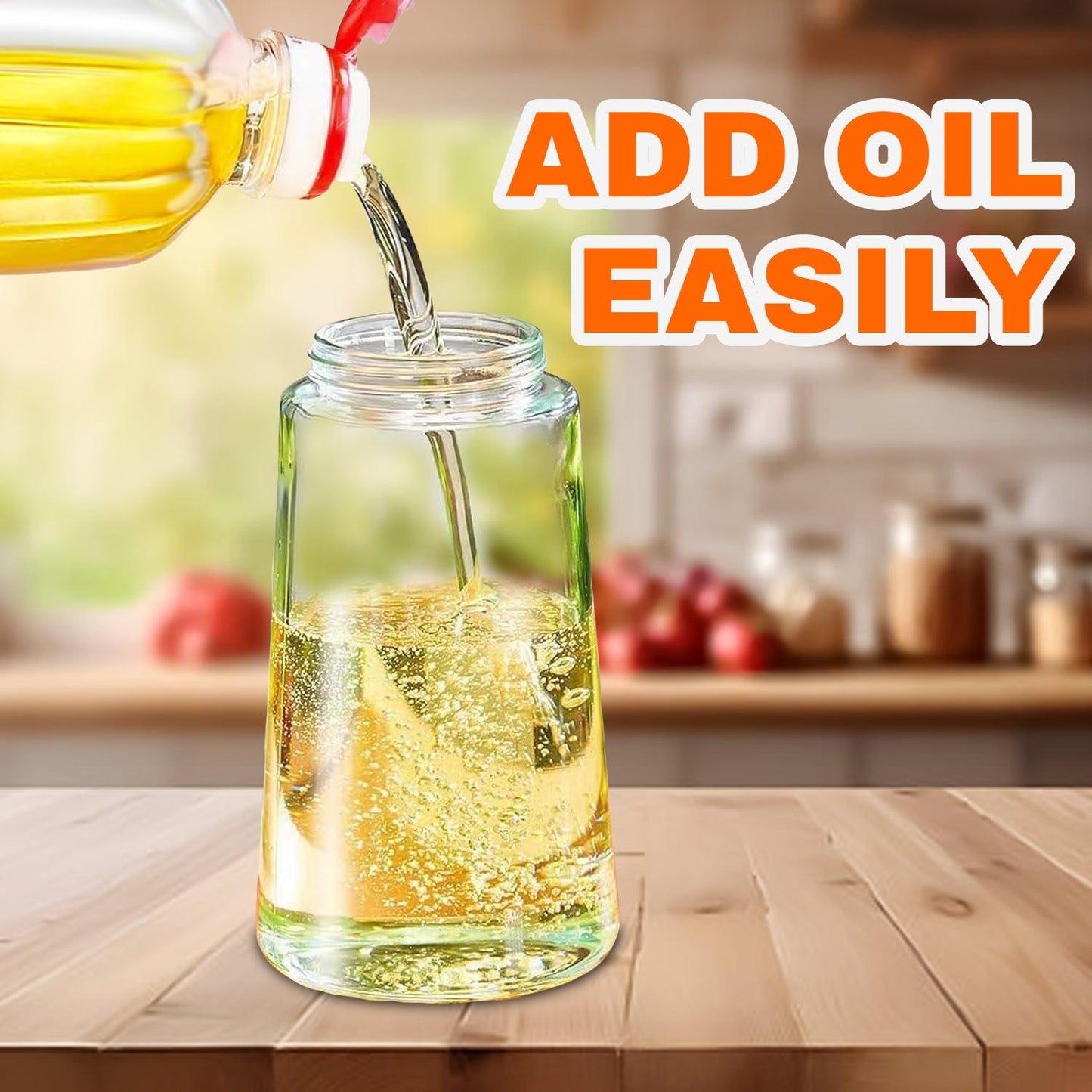 Cooking Oil Spray Bottle - 2-in-1 Oil Dispenser Bottle Refillable BBQ Cooking Olive Oil Sprayer UK