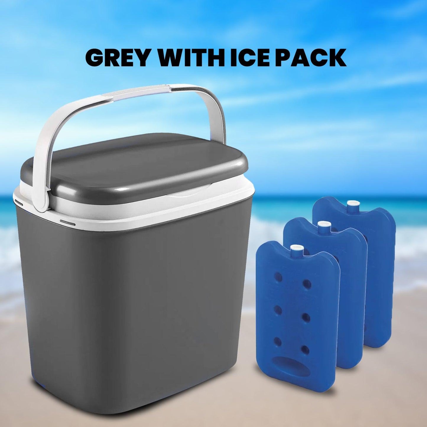 Portable Freezer Box - 27L Large Compact Leakproof Travel Insulated Cooler Cool Box