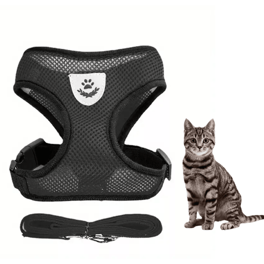 Pet Vest Harness – Adjustable Escape Proof Collar for Dogs & Cats with Leash