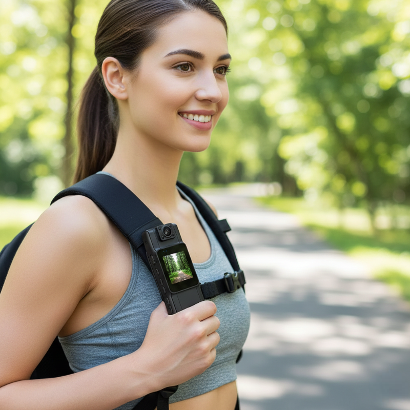 4K Body Camera – Wearable Action Cam with Infrared Night Vision & 180° Rotating Lens