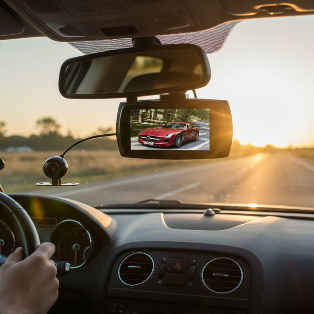Dual Lens Car Dash Cam – Front & Rear 1080P Full HD Dash Camera with Night Vision