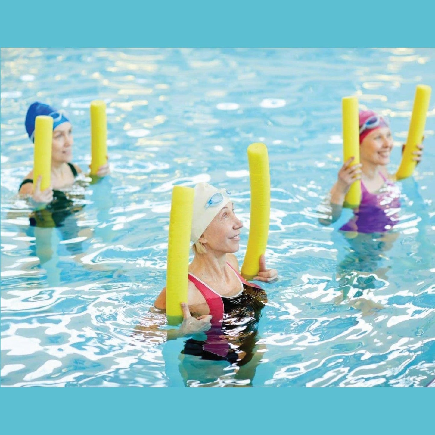 Foam Swimming Pool Noodle - 3x Swimming Pool Noodle Stick Water Float Aid Strip Blue or Red