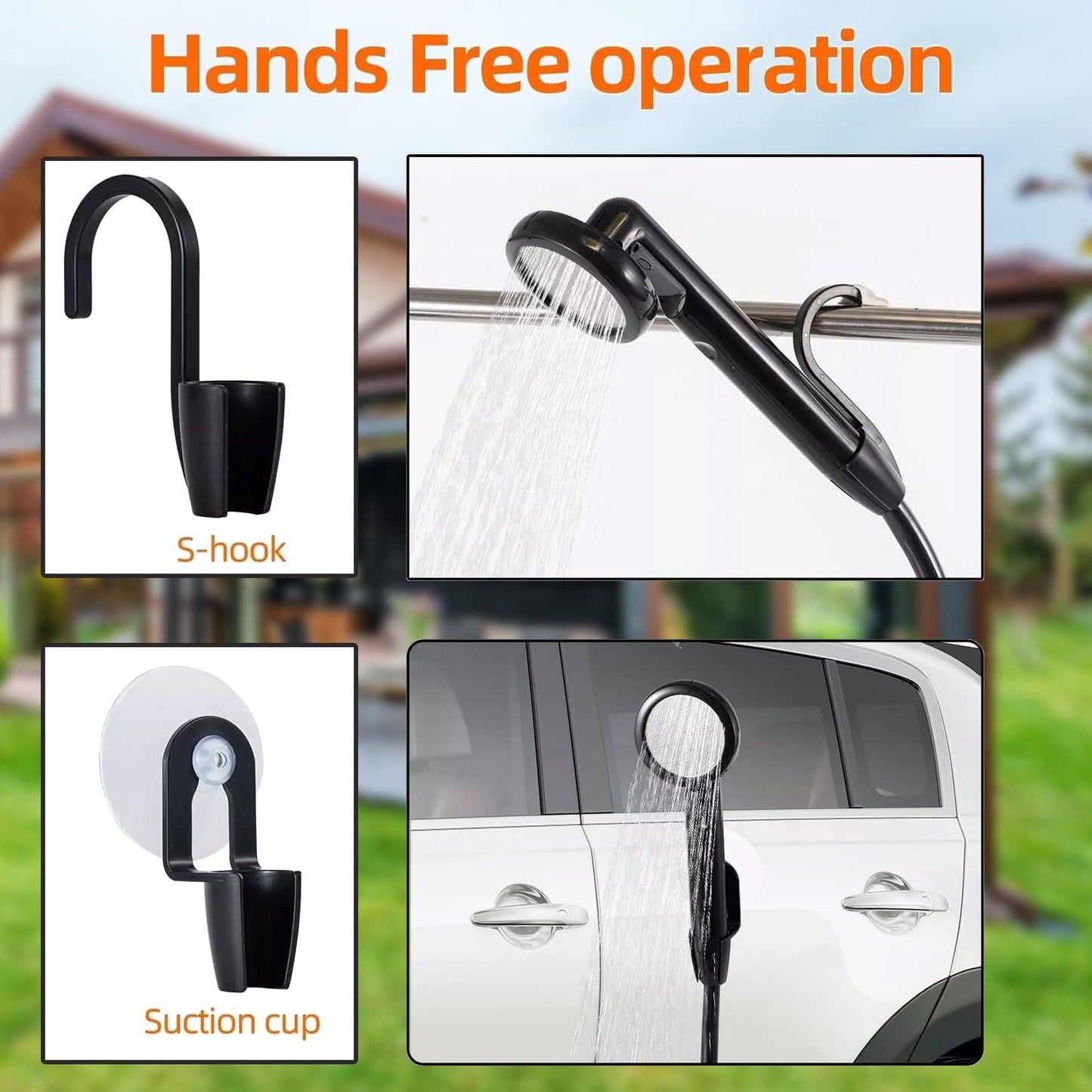 Rechargeable Camping Shower - 4000mAh Portable Electric Shower Pet Shower