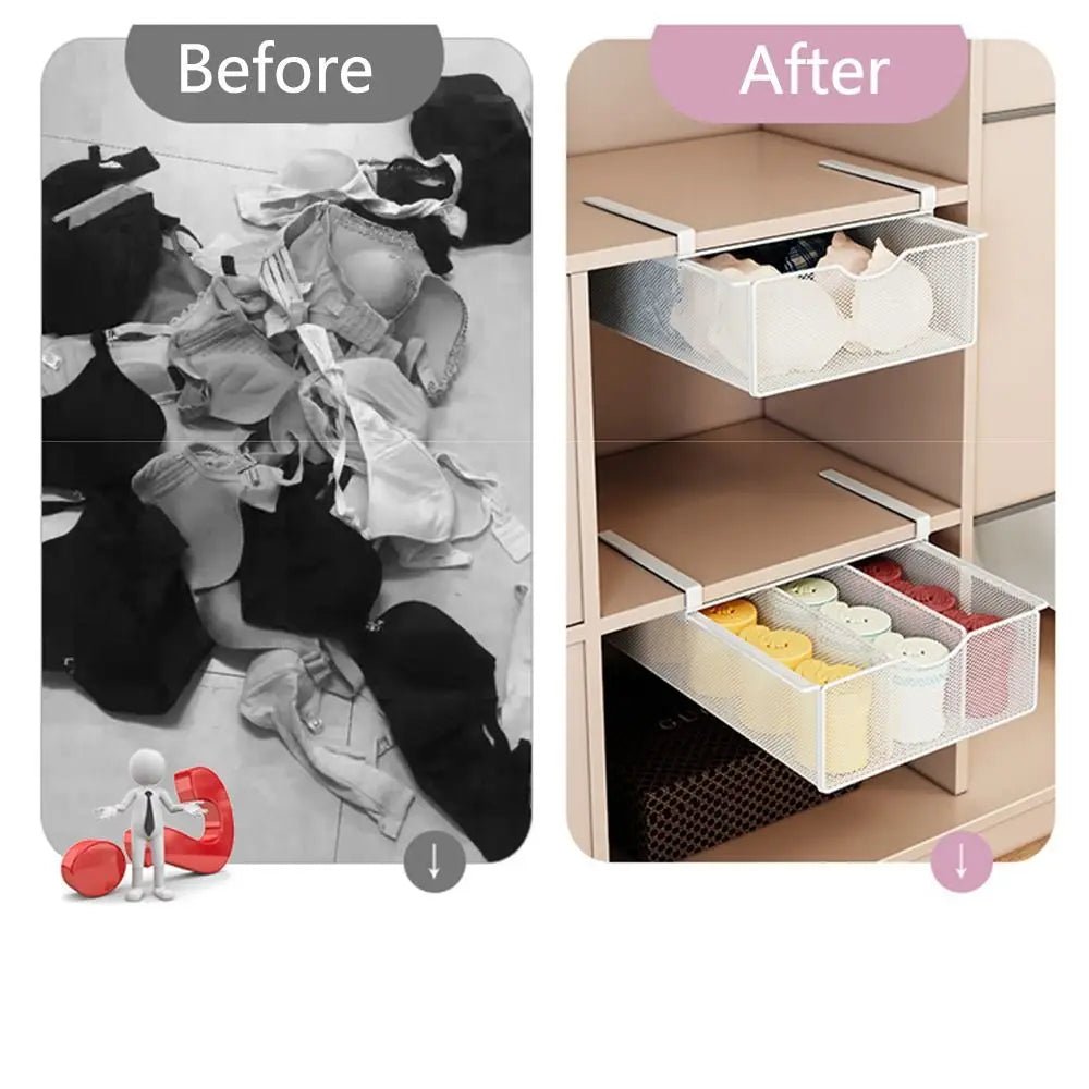 Pull-out Partition Cabinet Mesh Drawer – Space-Saving Hanging Basket